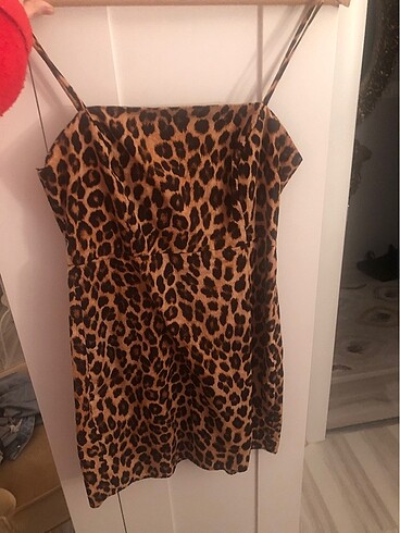 Zara leopar elbise