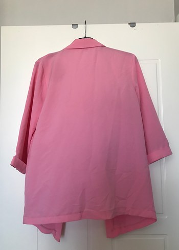 38 Beden pembe Renk Pembe Midi Kadın Blazer Ceket