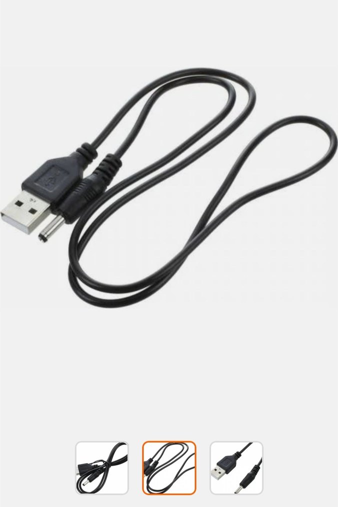 Siyah USB laptop tablet şarj kablosu - Görsel 2