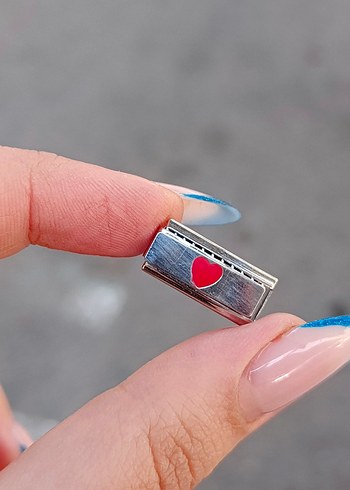 Küçük Kırmızı Kalp Detaylı nomination italyan charm - Görsel 3