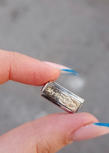 Parlak Altın Renkli Kadın Charm uzun nomination italyan - Görsel 2