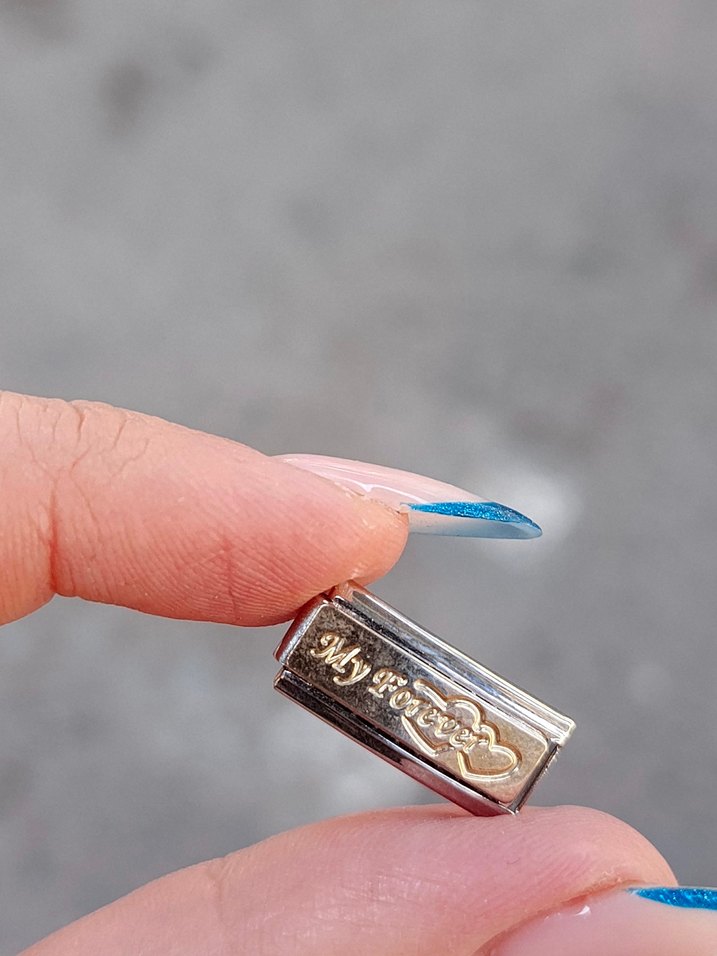 Parlak Altın Renkli Kadın Charm uzun nomination italyan - Görsel 3