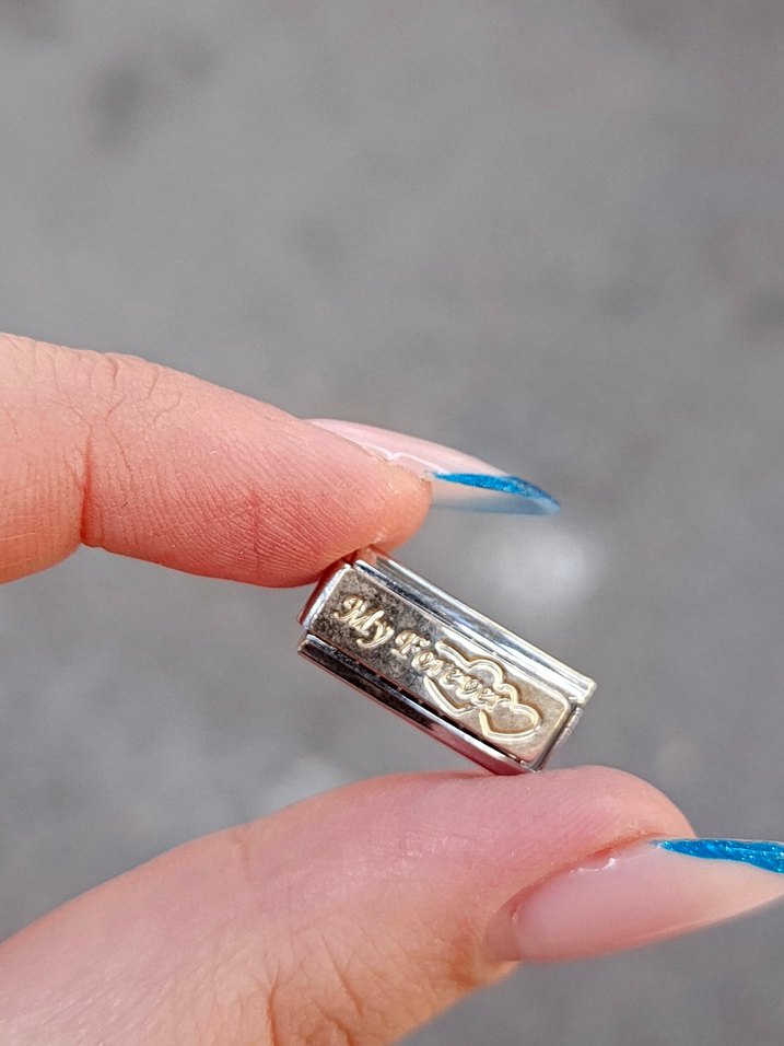 Parlak Altın Renkli Kadın Charm uzun nomination italyan - Görsel 2