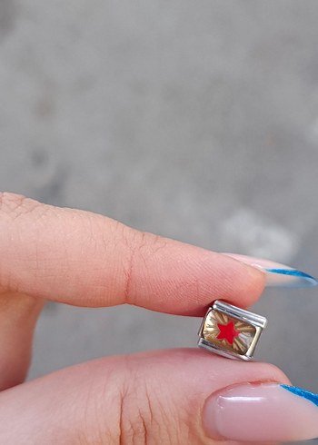 Retro Kırmızı Yıldız Charm nomination italyan - Görsel 4