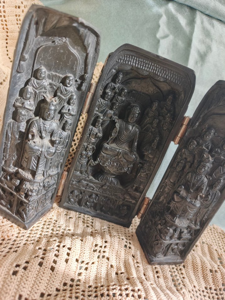 Siyah Katlanabilir Budist Heykeli - Görsel 3