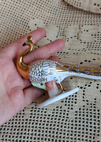 Altın Renkli Tavus Kuşu Biblo Limoges - Görsel 2