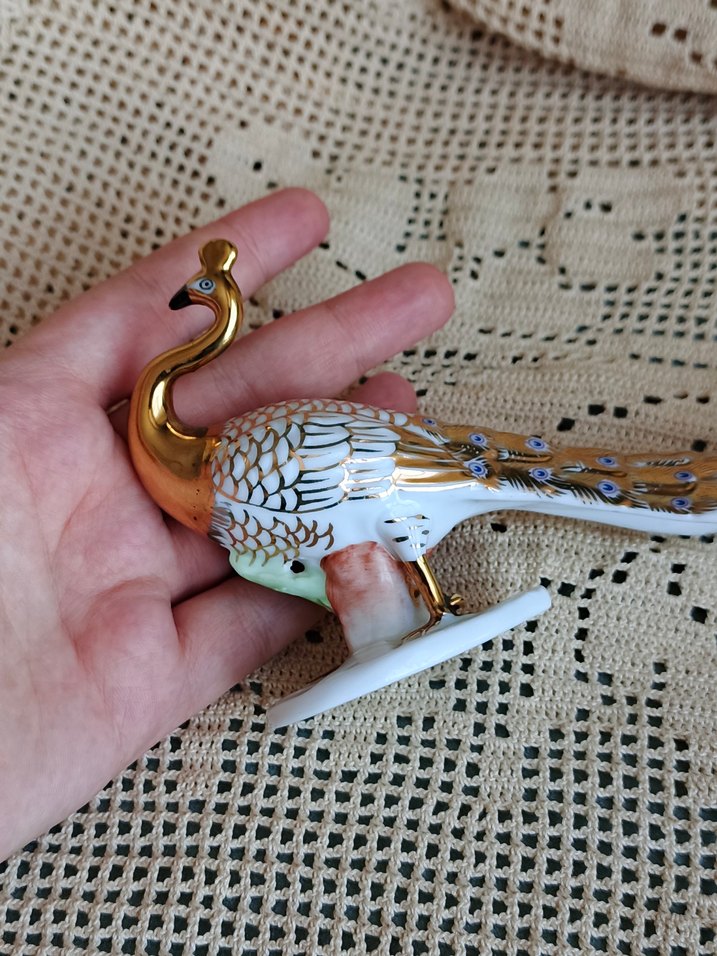 Altın Renkli Tavus Kuşu Biblo Limoges - Görsel 2