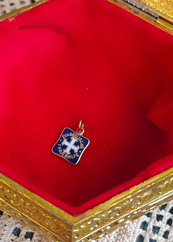 925 gümüş ikona haç kolye ucu charm - Görsel 2