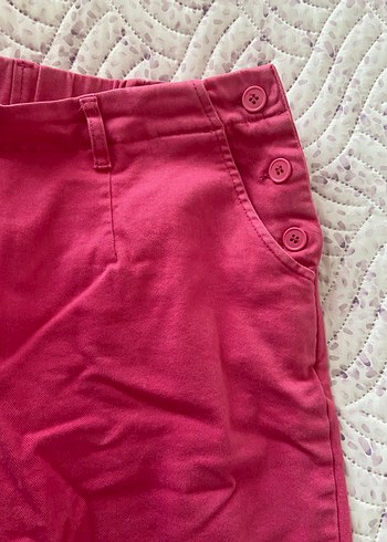 Pembe Kadın Midi Pamuk Pantolon - Görsel 2