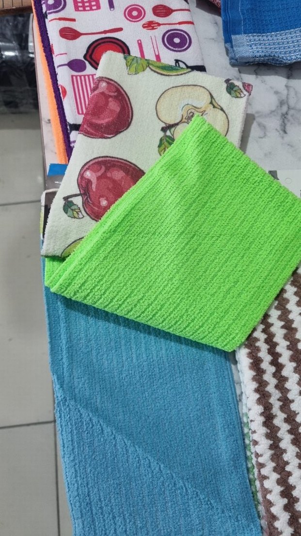Çok Renkli Desenli temizlik bezi - Görsel 3