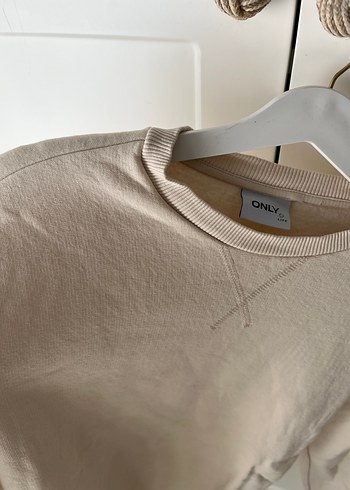 s Beden ten rengi Renk Bej Kadın Uzun Kollu Sweatshirt