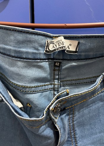 Kadın Mavi Renk Kot Pantolon - Görsel 7