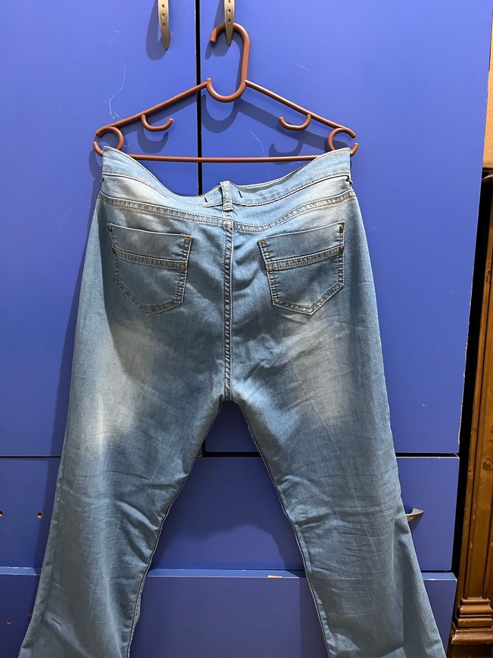 Kadın Mavi Renk Kot Pantolon - Görsel 4