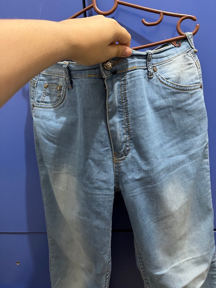 Kadın Mavi Renk Kot Pantolon - Görsel 3