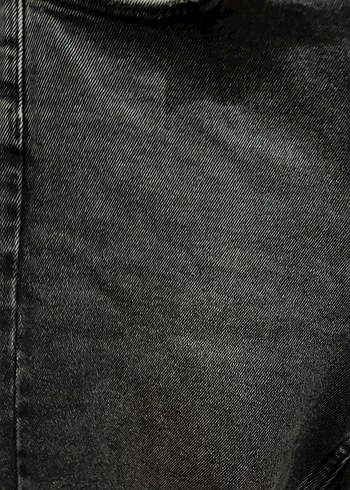 Gri Siyah Bağlamalı Midi Kadın Kot Pantolon Likralı - Görsel 5