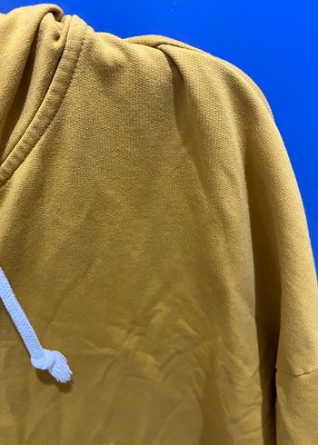 Sarı Kapüşonlu Fermuarlı Kadın Hırka - Görsel 3