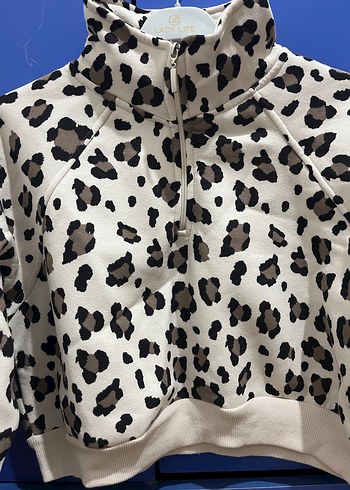 Leopar Desenli Sweatshirt - Görsel 2