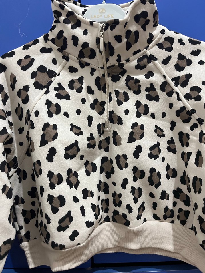 Leopar Desenli Sweatshirt - Görsel 2