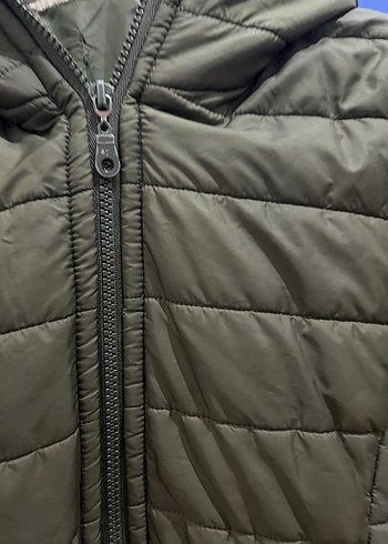 Kadın Haki Yeşili Fermuarlı Mont - Görsel 4