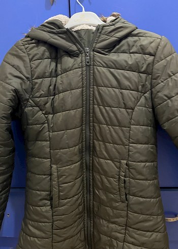 Kadın Haki Yeşili Fermuarlı Mont - Görsel 3