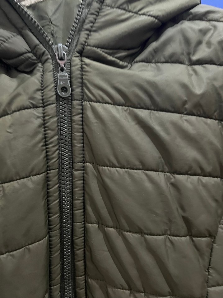 Kadın Haki Yeşili Fermuarlı Mont - Görsel 4