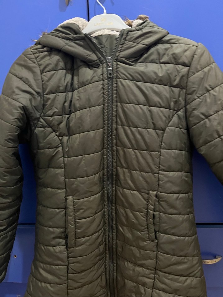 Kadın Haki Yeşili Fermuarlı Mont - Görsel 3