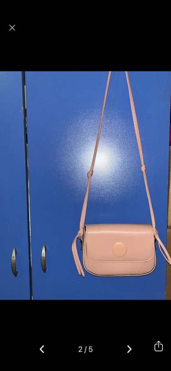 Şeker Pembe Deri Kadın Omuz Çantası - Görsel 2