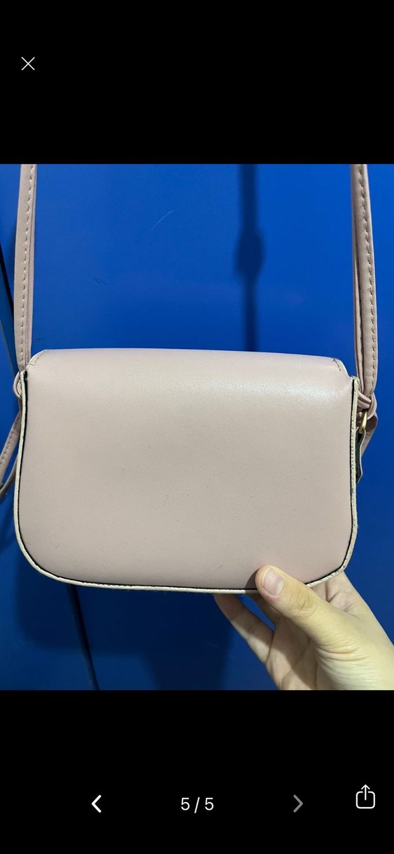 Şeker Pembe Deri Kadın Omuz Çantası - Görsel 3