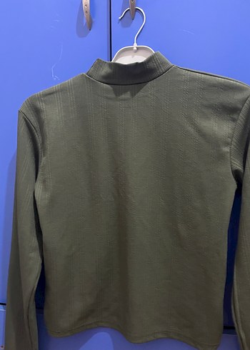 Kadın Haki Balıkçı Yaka Triko Kazak - Görsel 3