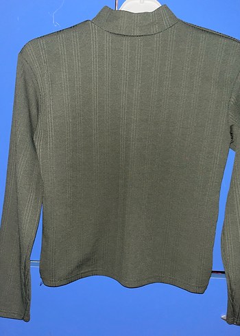 Kadın Haki Balıkçı Yaka Triko Kazak - Görsel 5