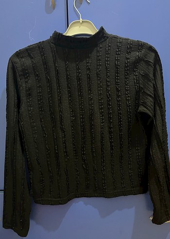 Kadın Siyah Yüksek Yakalı Örgü Triko - Görsel 4