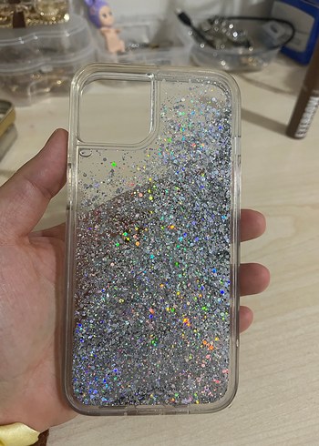 İphone 13 Gri Parlak Simli Telefon Kılıfı - Görsel 2