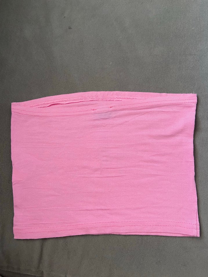 Pembe Straplez Üst - Görsel 3