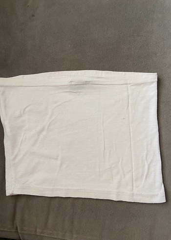 pembe kurdele detaylı straplez top - Görsel 2