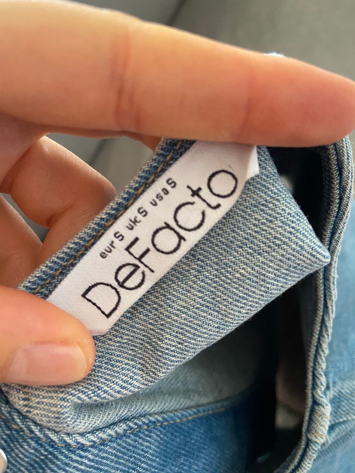 mavi Denim Düğmeli Yelek - Görsel 3