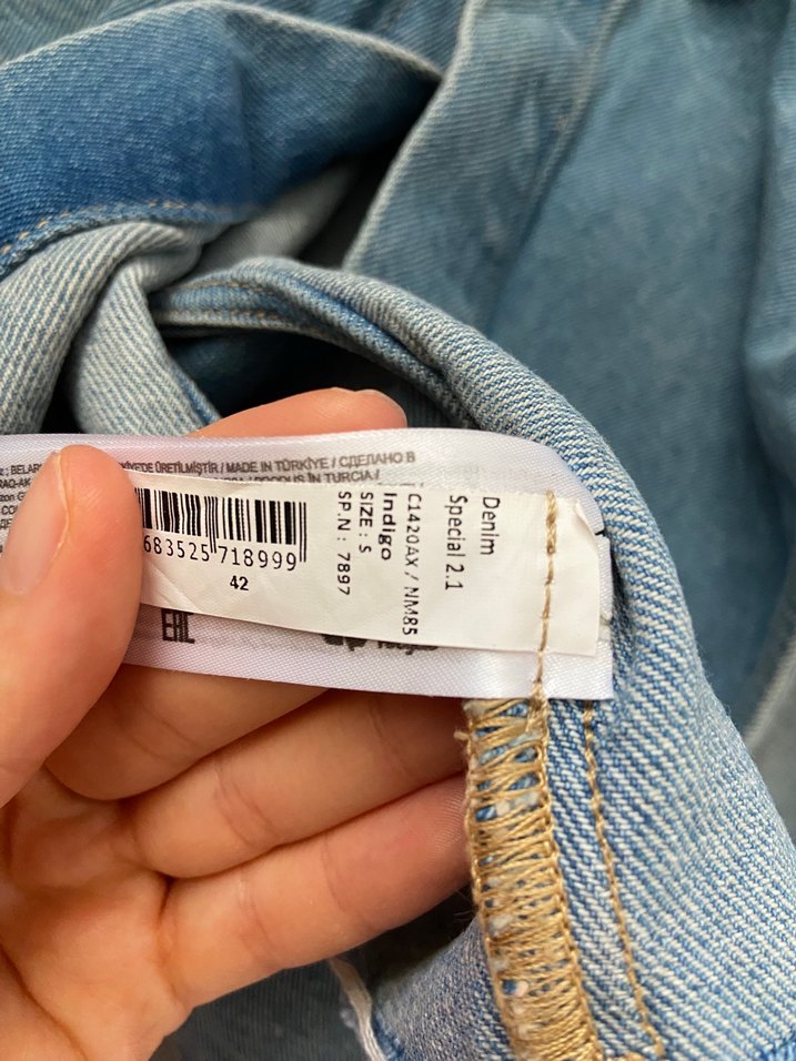 mavi Denim Düğmeli Yelek - Görsel 4