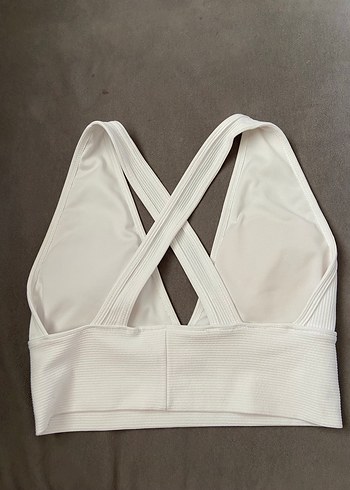 Beyaz Spor Sütyeni Çapraz Askılı - Görsel 2