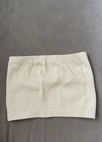 Bej straplez top - Görsel 2