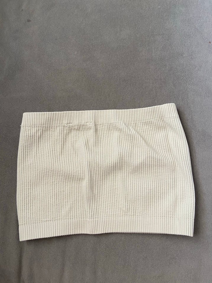 Bej straplez top - Görsel 2