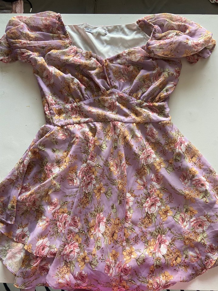 Karpuz Kol Yazlık şifon elbise - Görsel 4