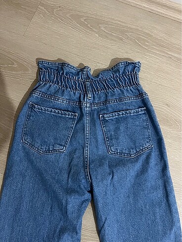 27 Beden mavi Renk Bel lastıklı kot pantolon