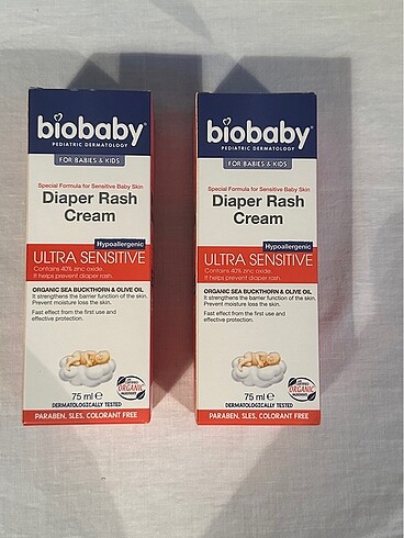  Beden Biobaby pişik kremi 75X2 ml