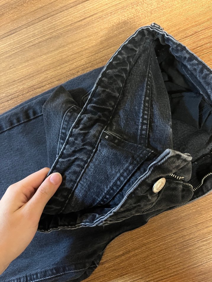 Kadın Siyah Kot Pantolon - Görsel 3