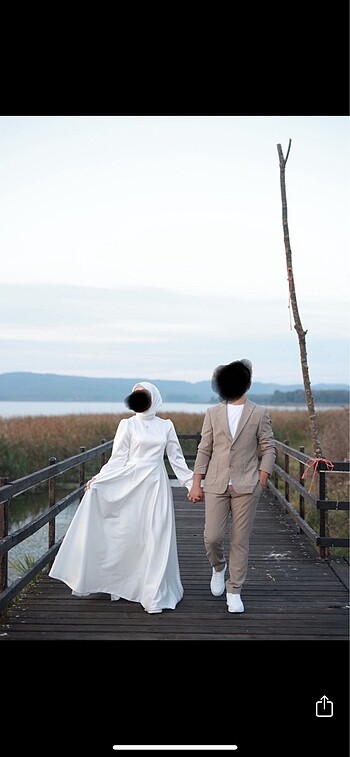 Diğer Tesettür nikah elbisesi saten
