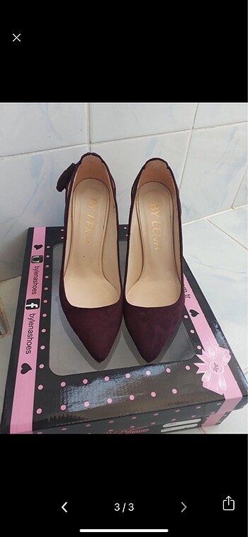 Diğer Mürdüm stiletto ayakkabı
