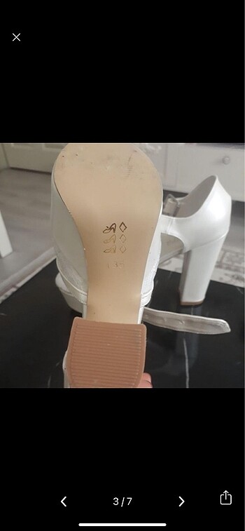 Dolgu topuk dantelli ayakkabı - Görsel 6