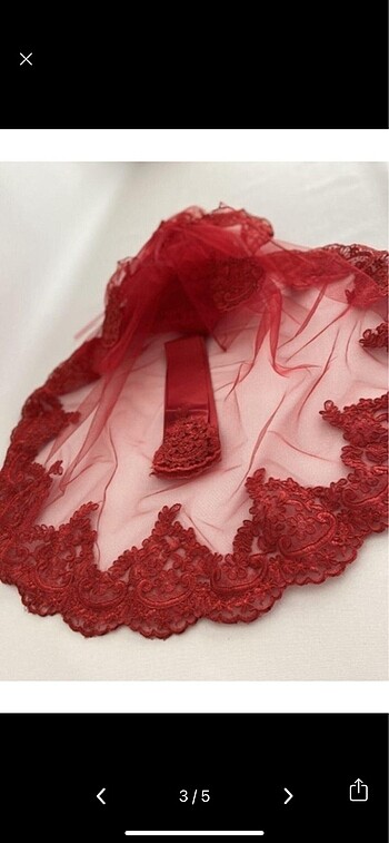 Gelin duvak takımı eldiven kuşak mevcuttur - Görsel 3