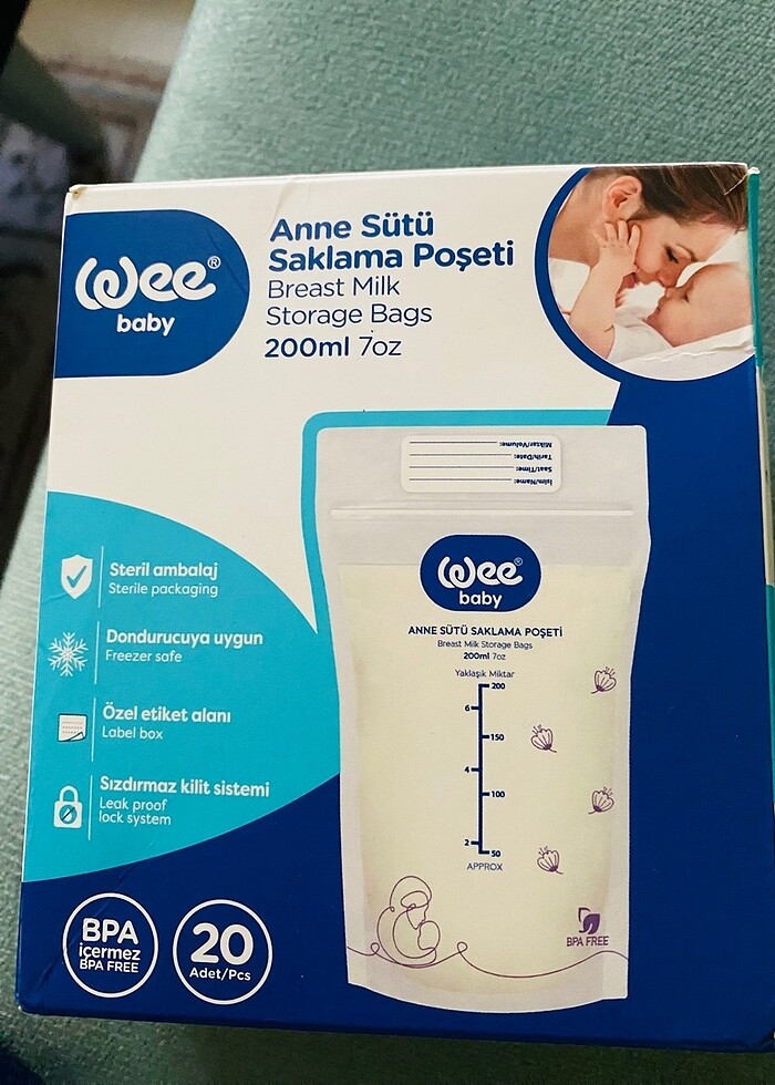 Anne sütü saklama poşeti - Görsel 2