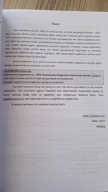  Beden Renk Spk gayrimenkul mevzuatı soru bankası 