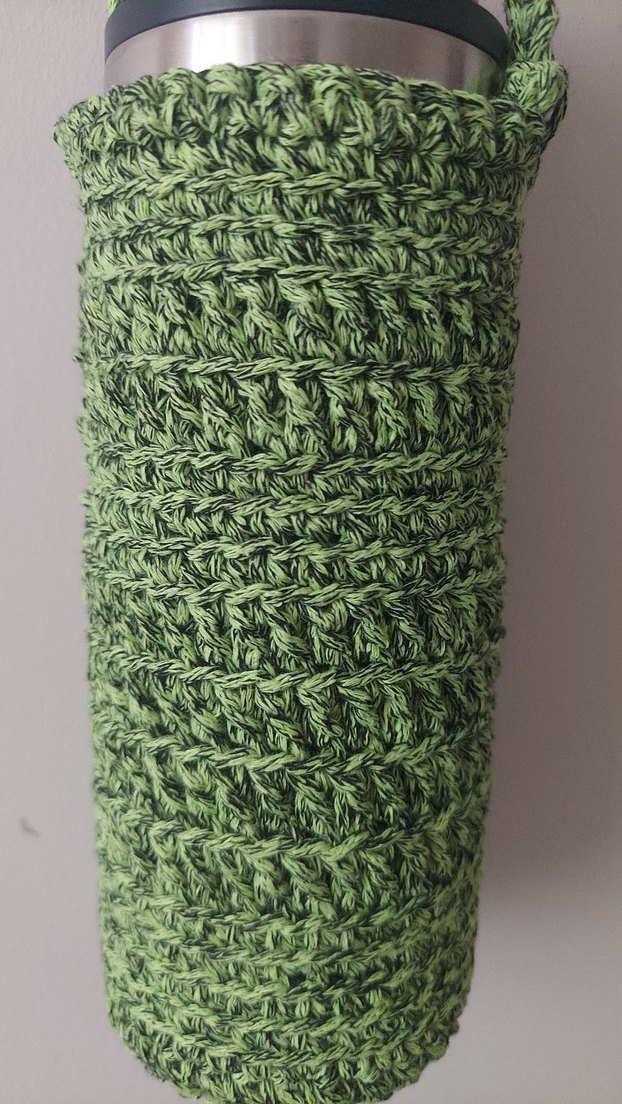 Yeşil Örgü Termos Kılıfı ve Sapı - Görsel 2
